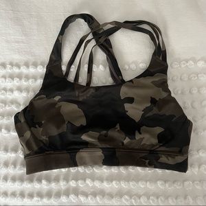 Athleta Run free bra in camo